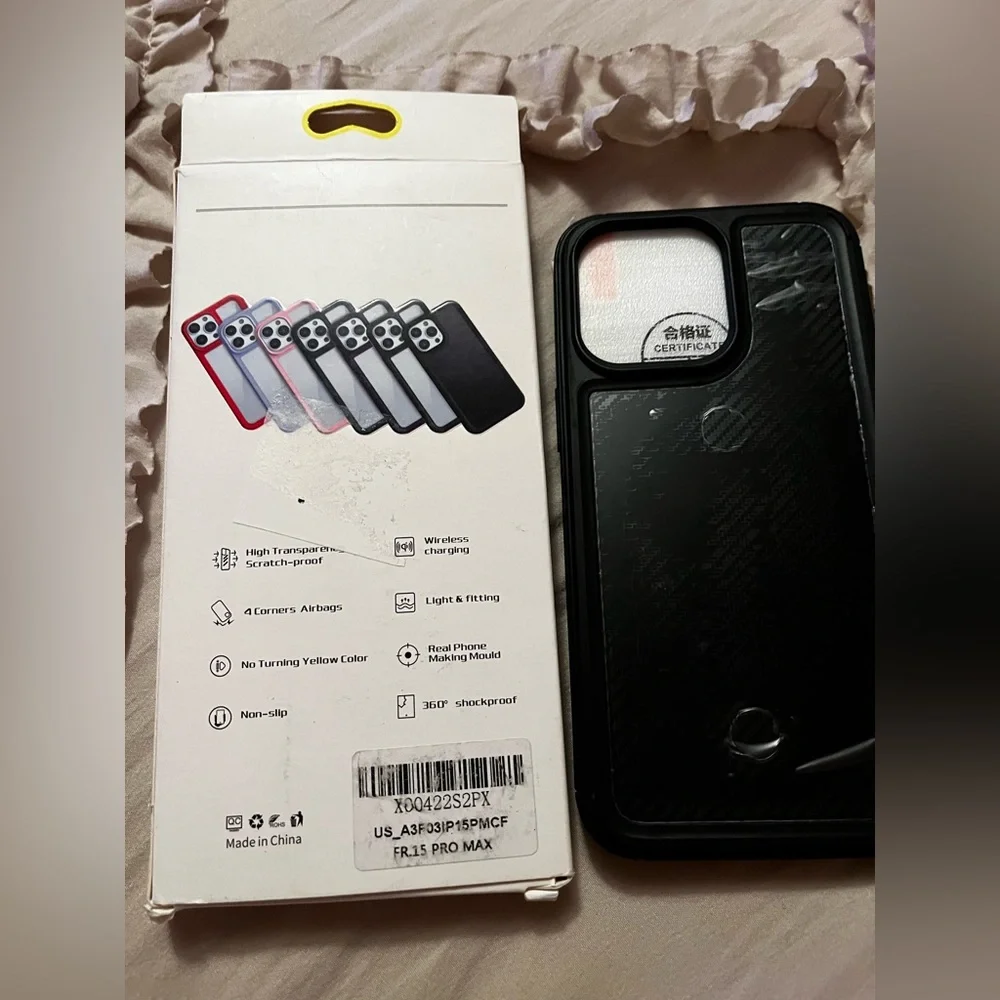 Source Unknown NWT Black Shockproof Phone Case 15 pro max - Picture 2 of 2